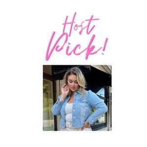 Cropped Denim Jacket 2X - new /never worn